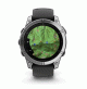 fēnix E – 47 mm, AMOLED - Stainless Steel with Black Silicone Band - 010-03025-00 - Garmin